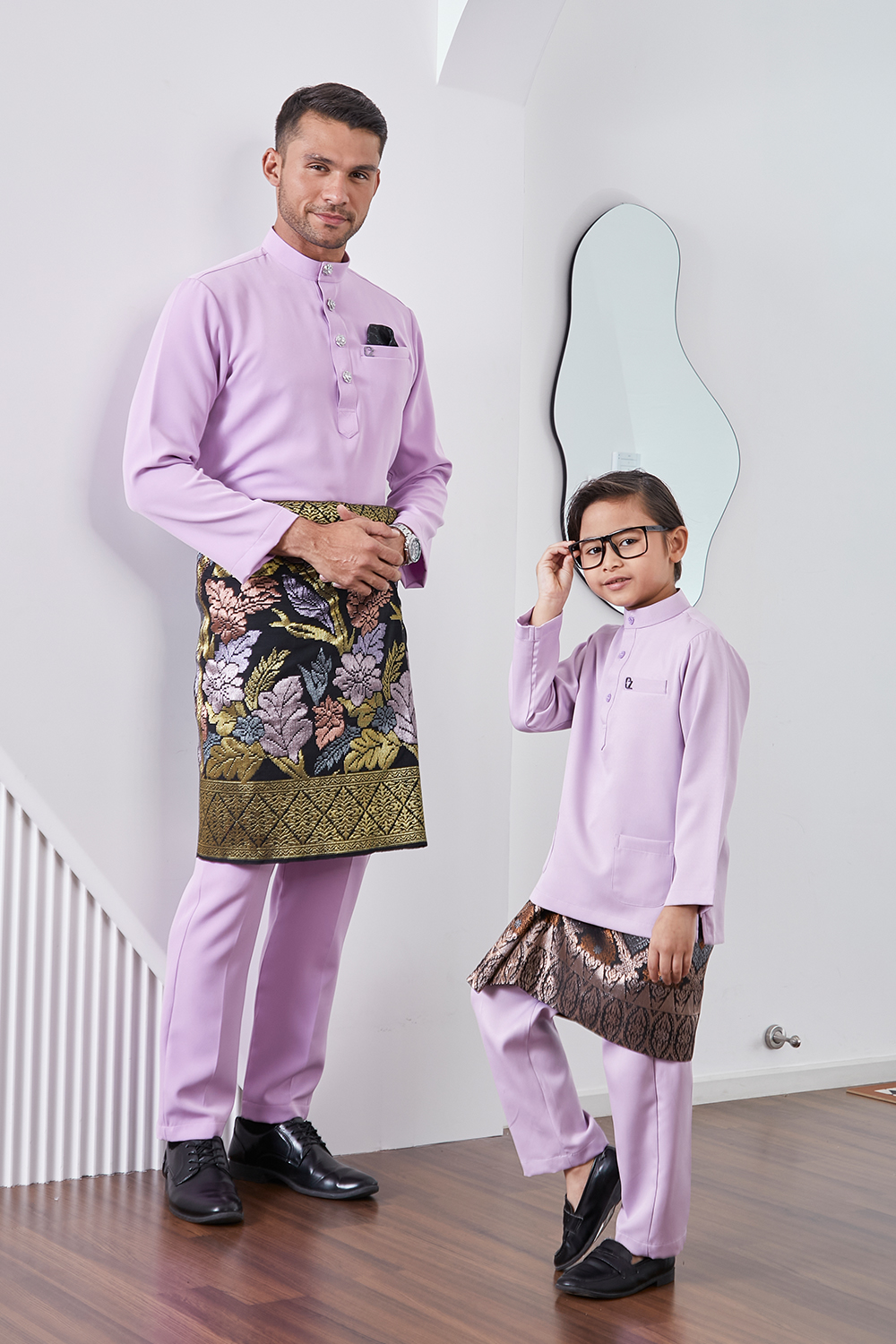 Baju Melayu Yusoff Kids - Soft Lavender